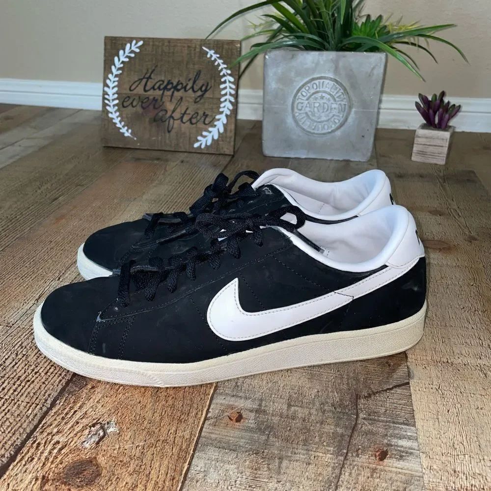 Nike Mens Classic 312495-011 Black White Running Shoes Sneakers Size 9.5
